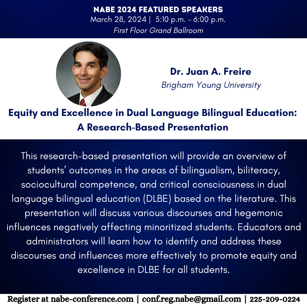 Conference Speakers NATIONAL ASSOCIATION FOR BILINGUAL EDUCATION