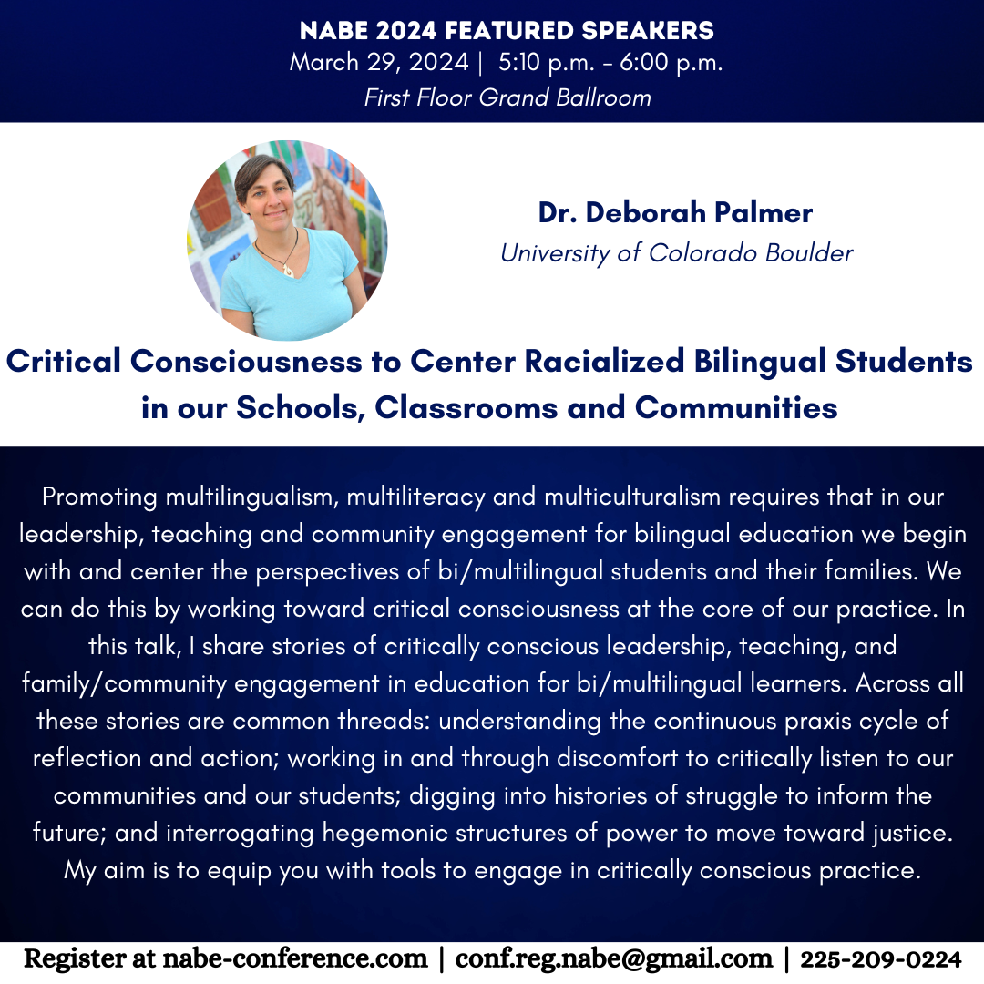 Conference Speakers NATIONAL ASSOCIATION FOR BILINGUAL EDUCATION