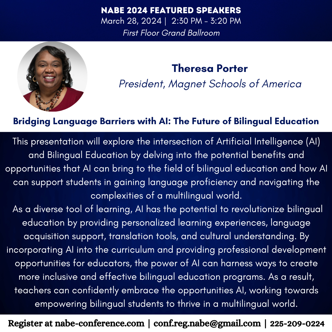 Conference Speakers NATIONAL ASSOCIATION FOR BILINGUAL EDUCATION